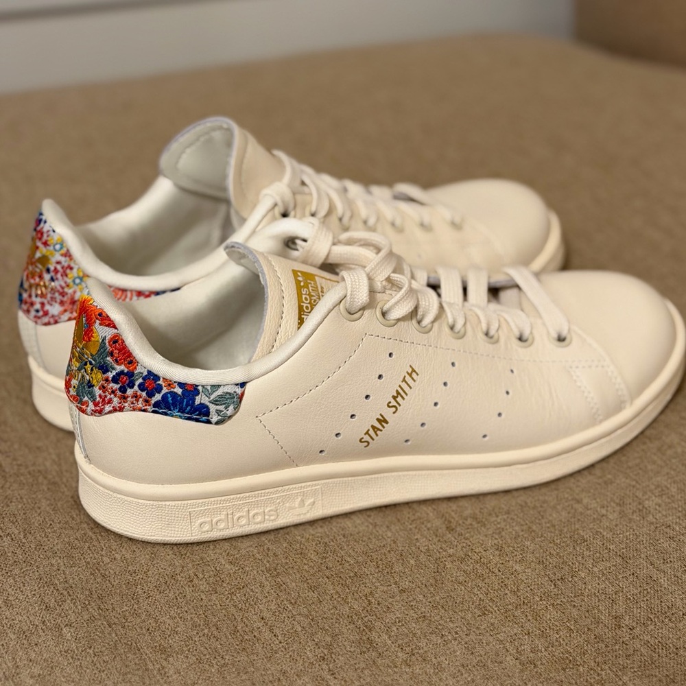 Adidas x Liberty London Stan Smith Sneakers Size 6.5-Worn Once-Fits Ladies 7.5